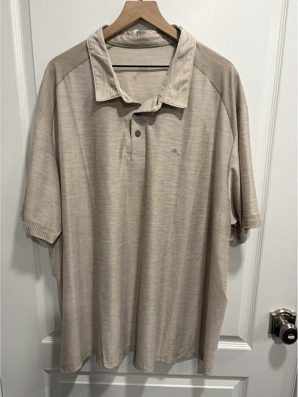 Tommy Bahama Palm Coast IslandZone Polo Shirt Men’s Size 3XLB 3XL Big Tan Beige